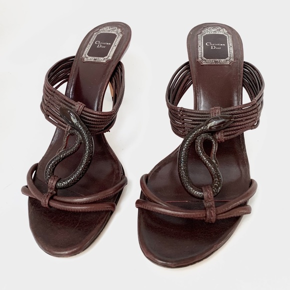 Rare Christian Dior John Galliano 2007 ‘Samouraï 1947’ Snake Bakelite Sandals - Picture 6 of 16